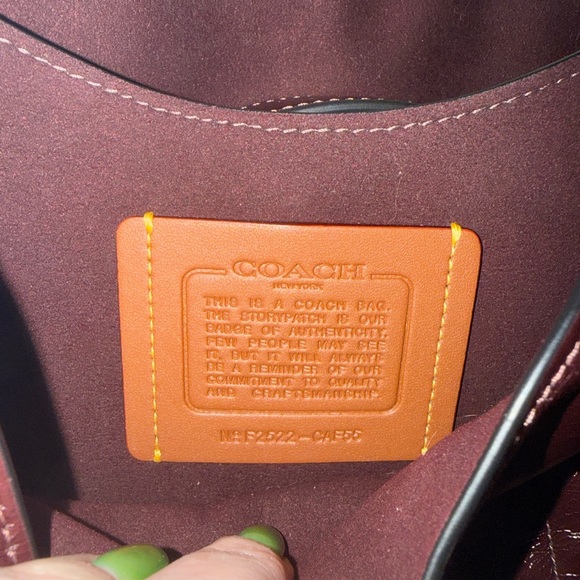 Coach Cassie 19 Pebbled Leather Turnlock Bag in Dark Stone - Picture 12 of 12